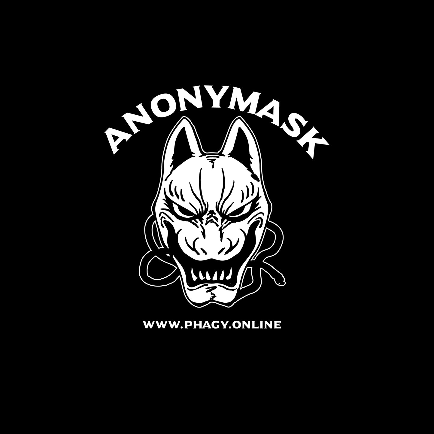 【Anonymask】狐面Tシャツ/WHT