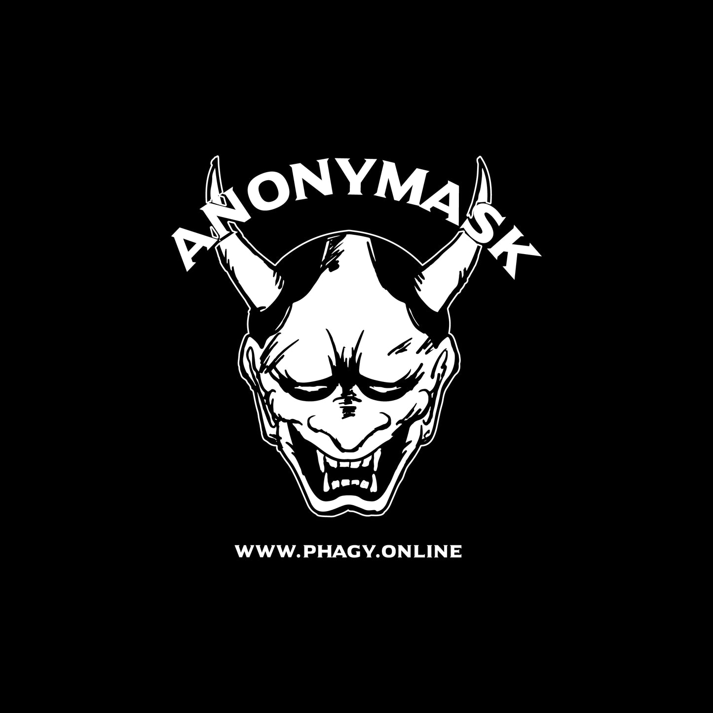 【Anonymask】般若面Tシャツ/BLK
