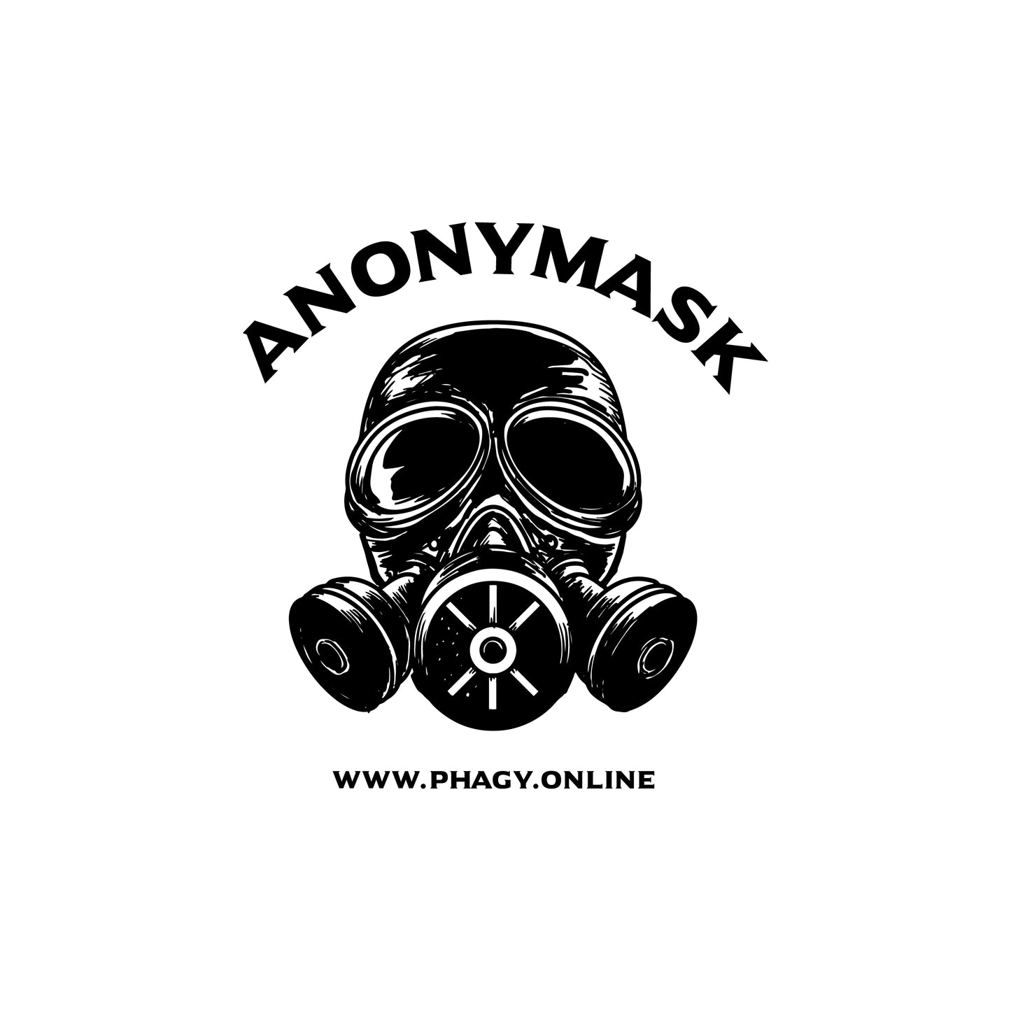 【Anonymask】ガスマスクTシャツ/WHT