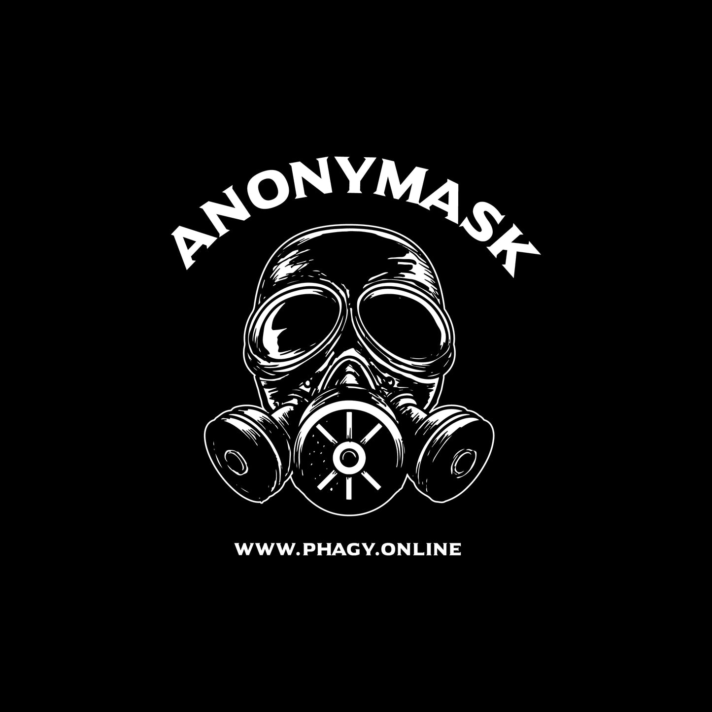 【Anonymask】ガスマスクTシャツ/WHT