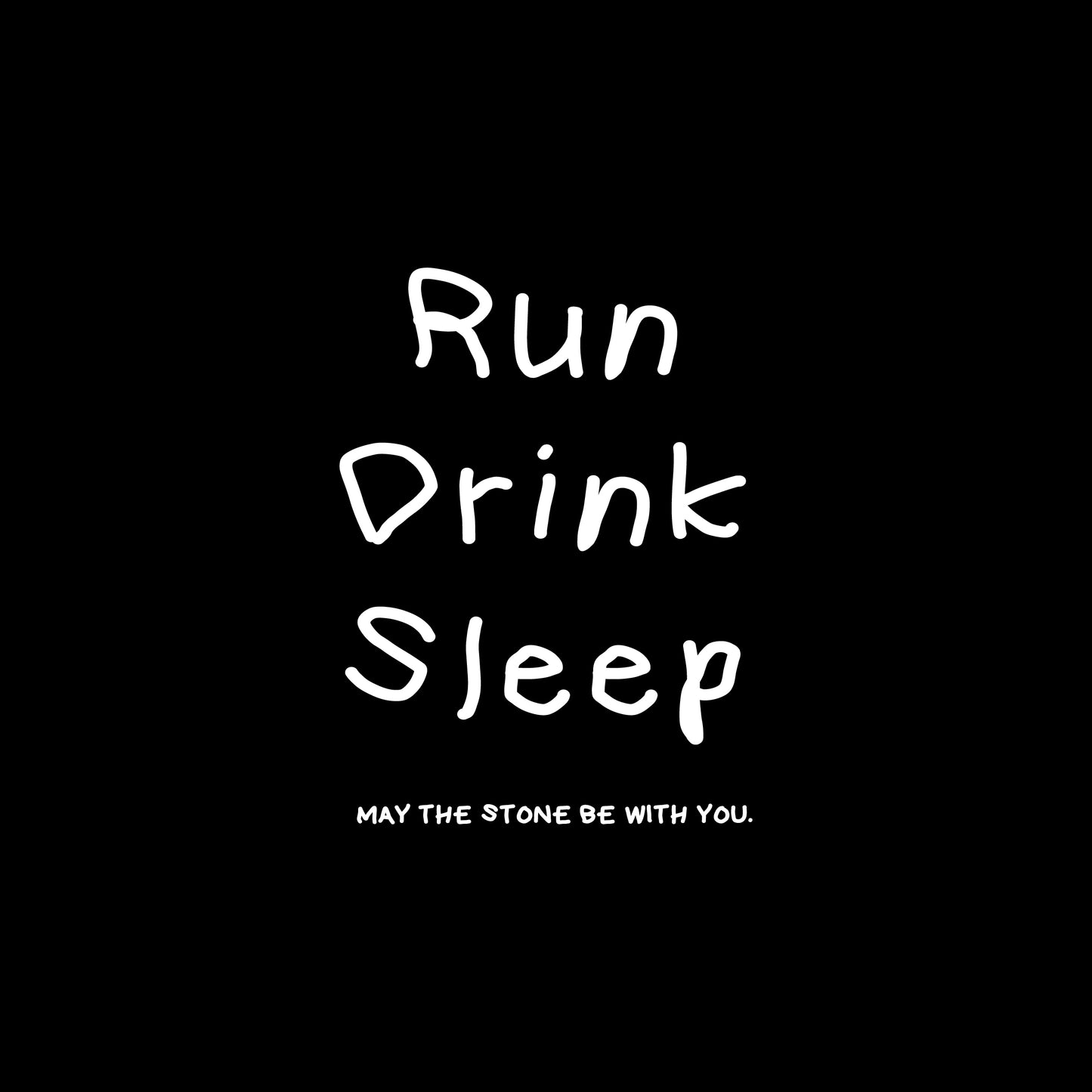 【MTSBWY】走れ水飲めはよ寝ろTシャツ/BLK