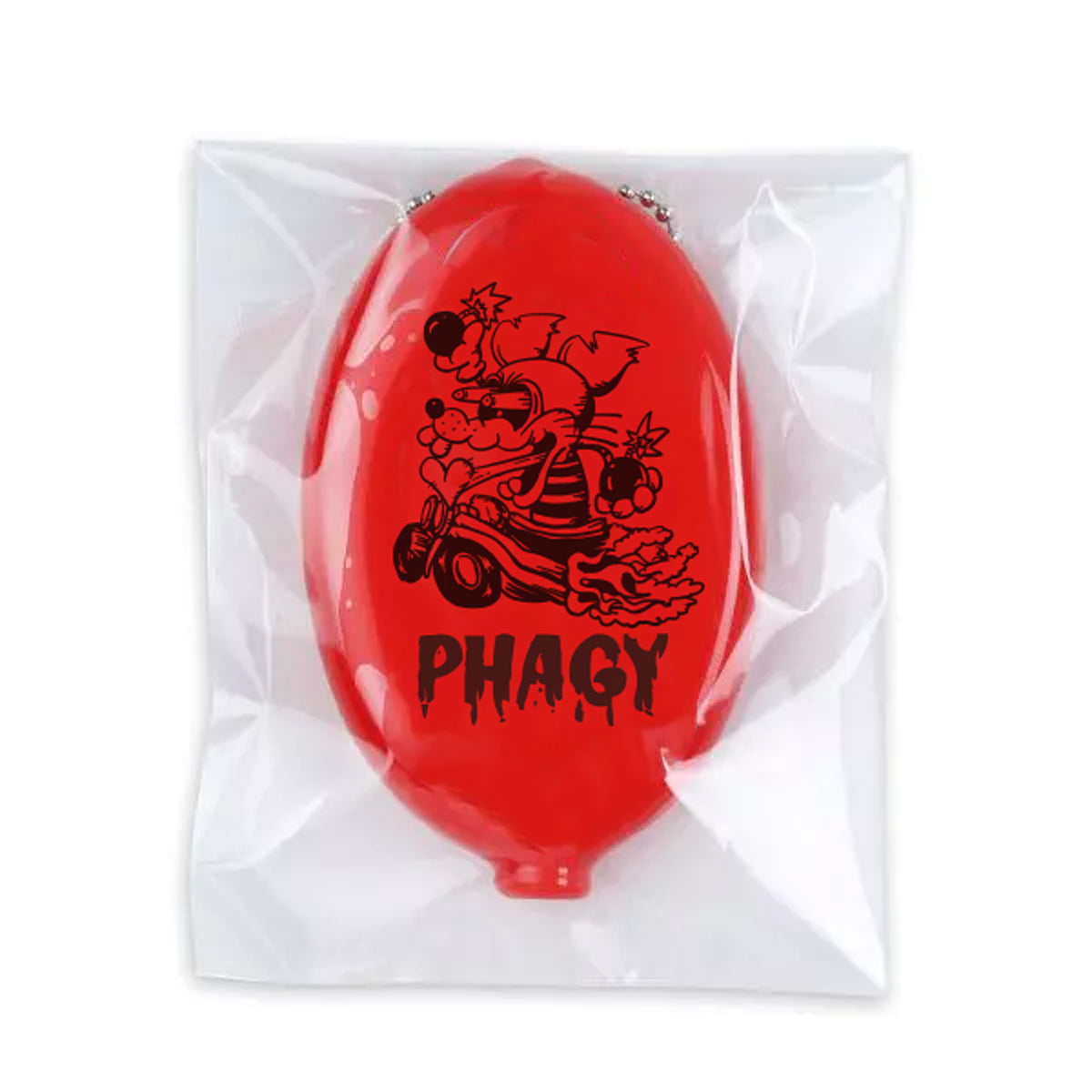 【PHAGY MONSTER】ラバーコインケース/RED