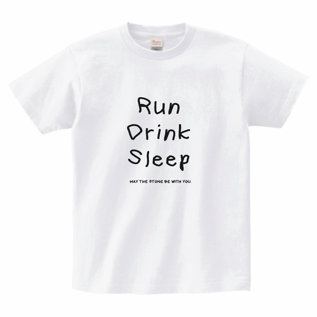 【MTSBWY】走れ水飲めはよ寝ろTシャツ/WHT