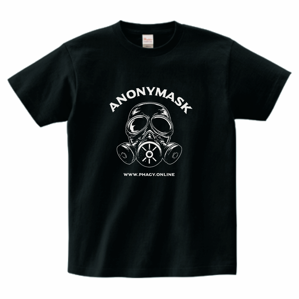 【Anonymask】ガスマスクTシャツ/WHT