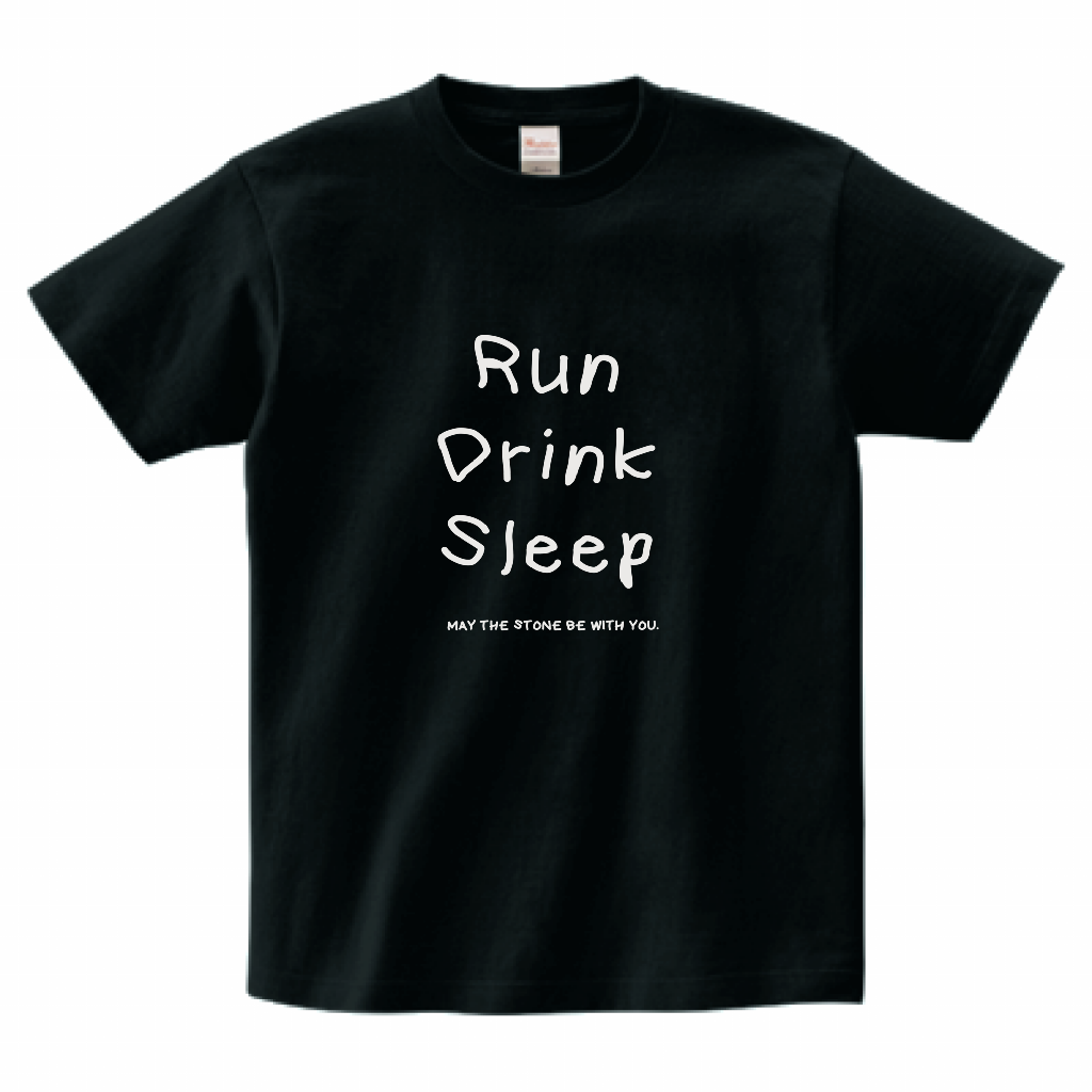 【MTSBWY】走れ水飲めはよ寝ろTシャツ/BLK