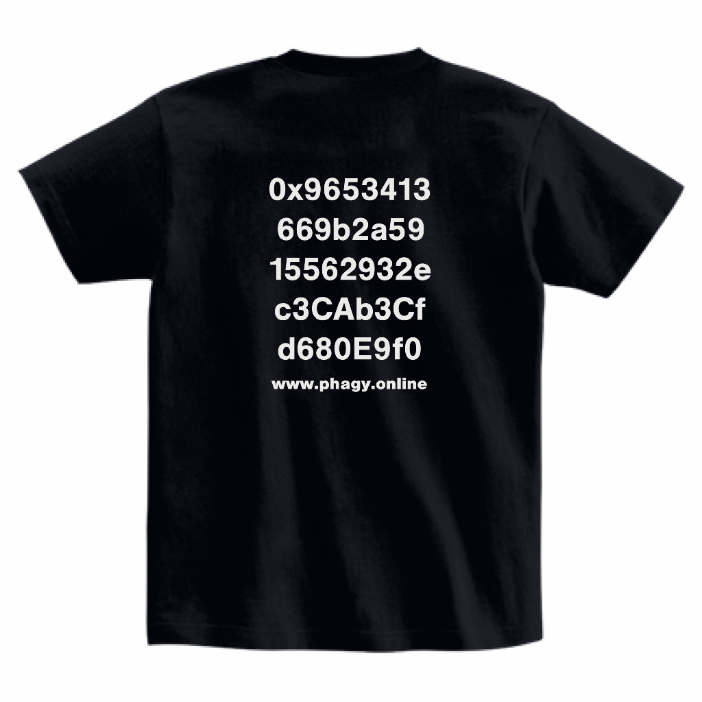 【PHAGY】WALLET T-SHIRT/BLK