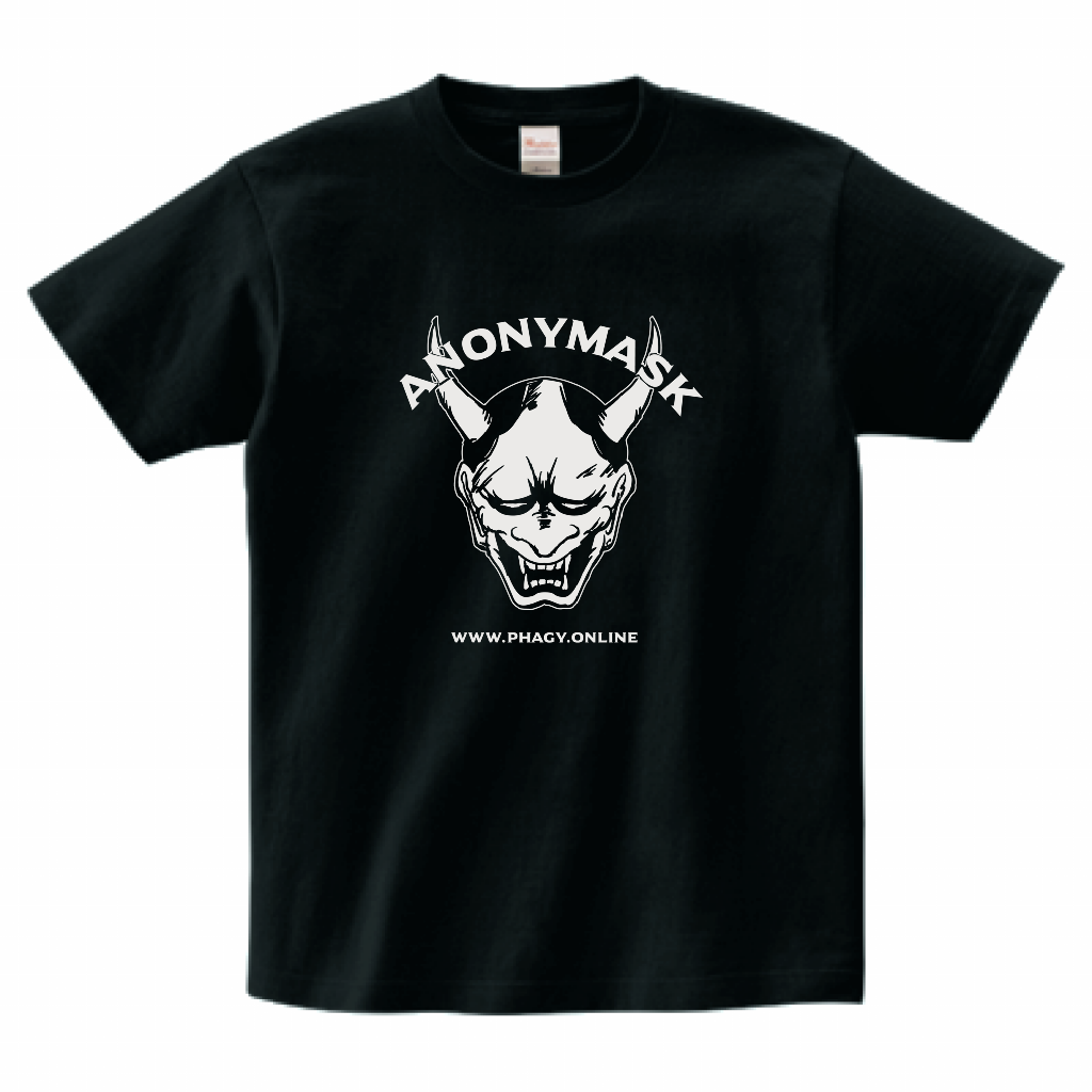 【Anonymask】般若面Tシャツ/BLK