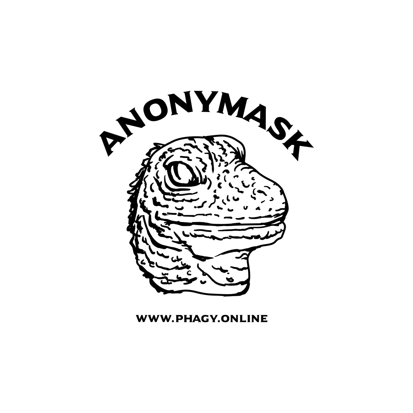 【Anonymask】蜥蜴Tシャツ/WHT