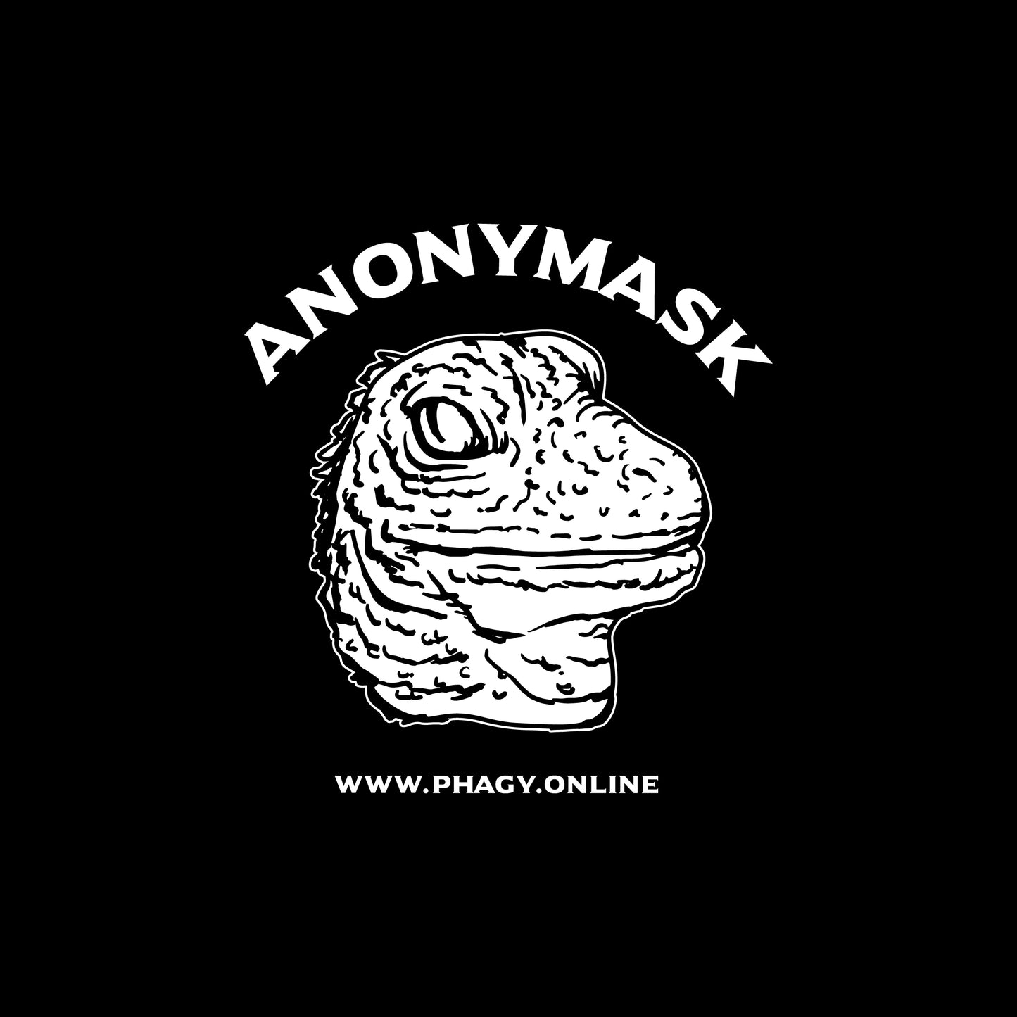 【Anonymask】蜥蜴Tシャツ/BLK
