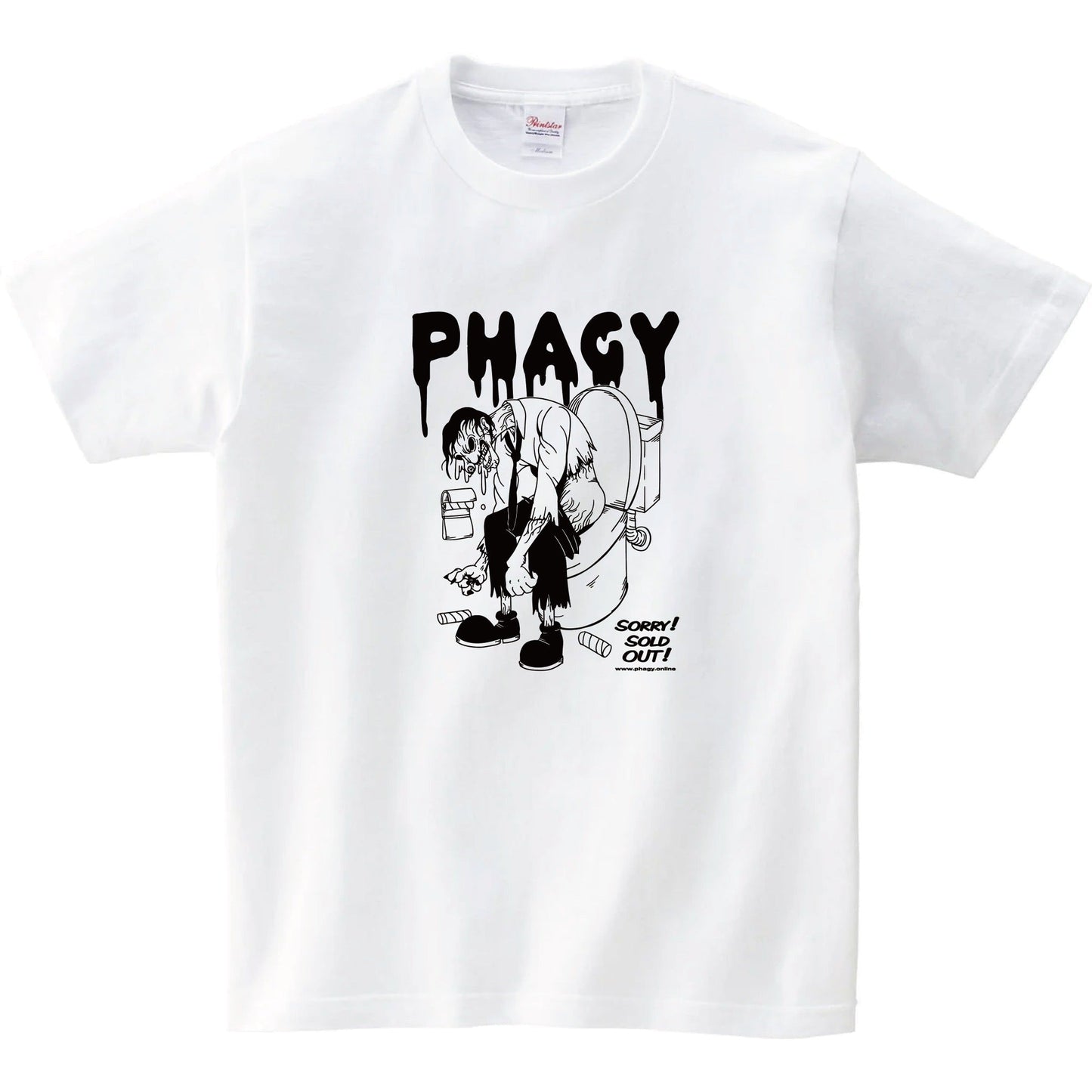 【PHAGY】ZOMBIE-Tシャツ半袖(WHT)