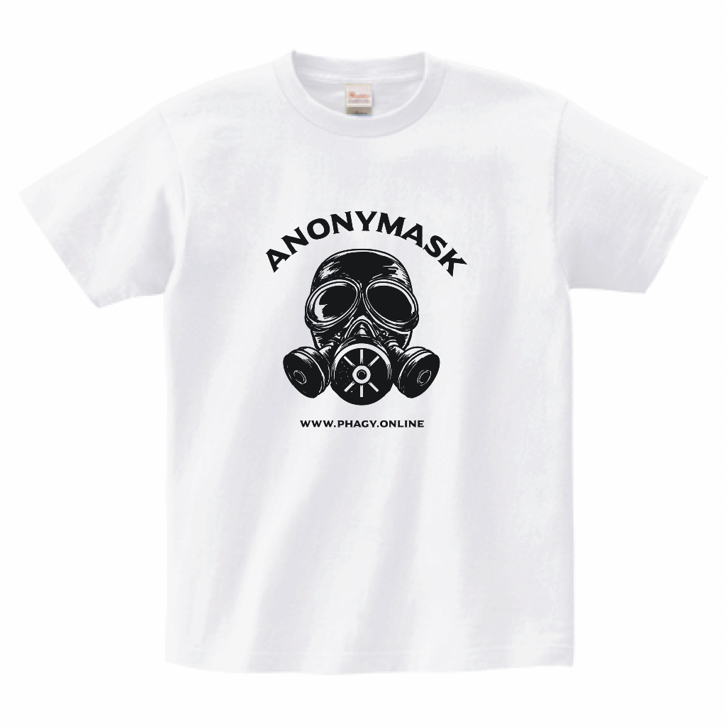 【Anonymask】ガスマスクTシャツ/WHT
