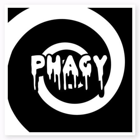 【PHAGY】Logo Sticker 73mm/B