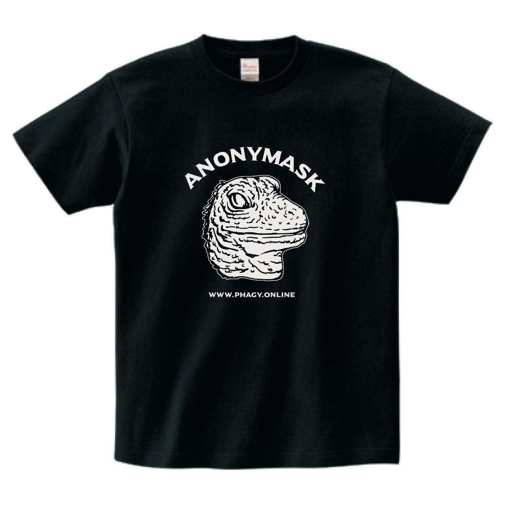 【Anonymask】蜥蜴Tシャツ/BLK