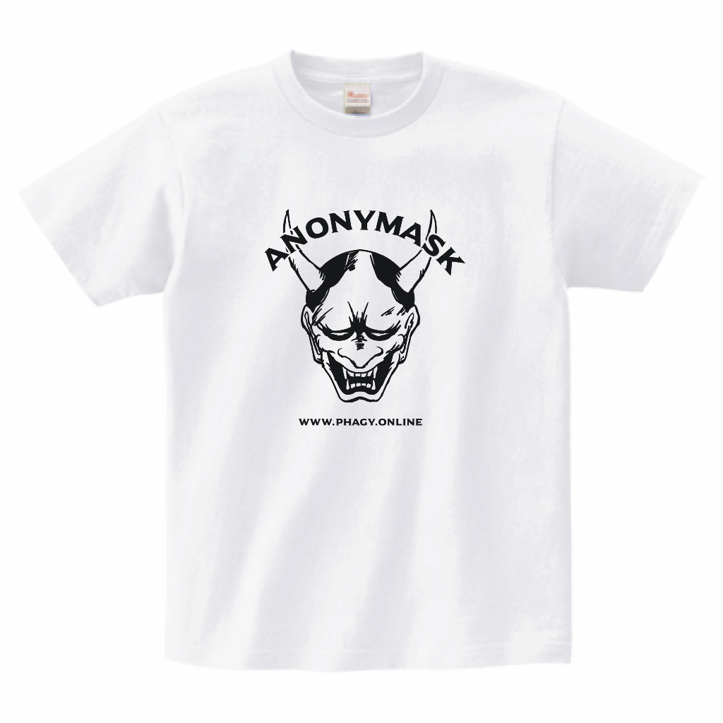 【Anonymask】般若面Tシャツ/WHT