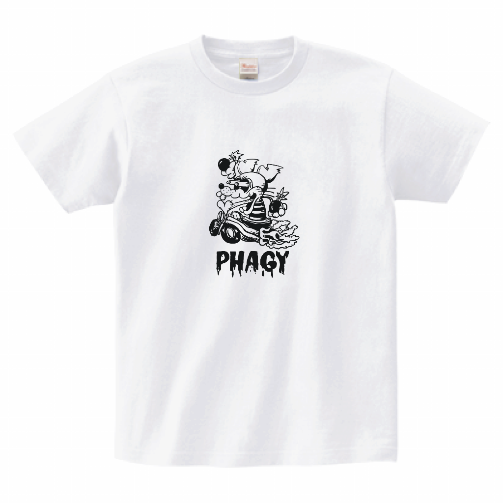 【PHAGY MONSTER】ネズミくんTシャツ/WHT